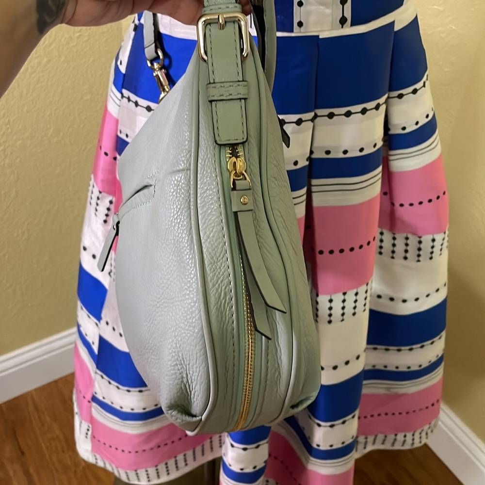 Kate Spade green peebled leather handle bag - Picture 6 of 11